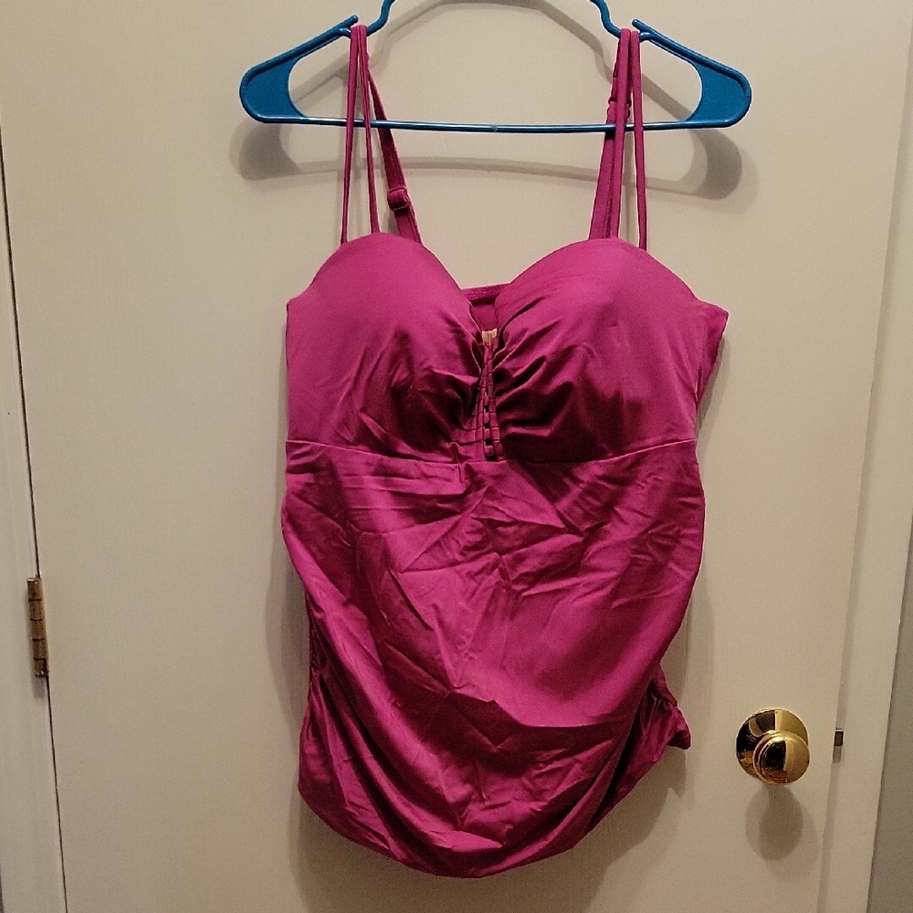 Lane Bryant Fuchsia Tankini Top